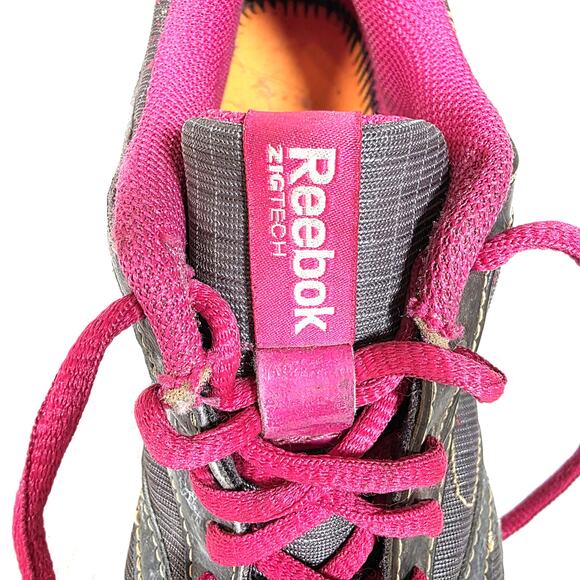 Reebok Zigtech Women's Sz 7 Running Shoes Gray Pink Orange Crossfit No Insole - Picture 10 of 12